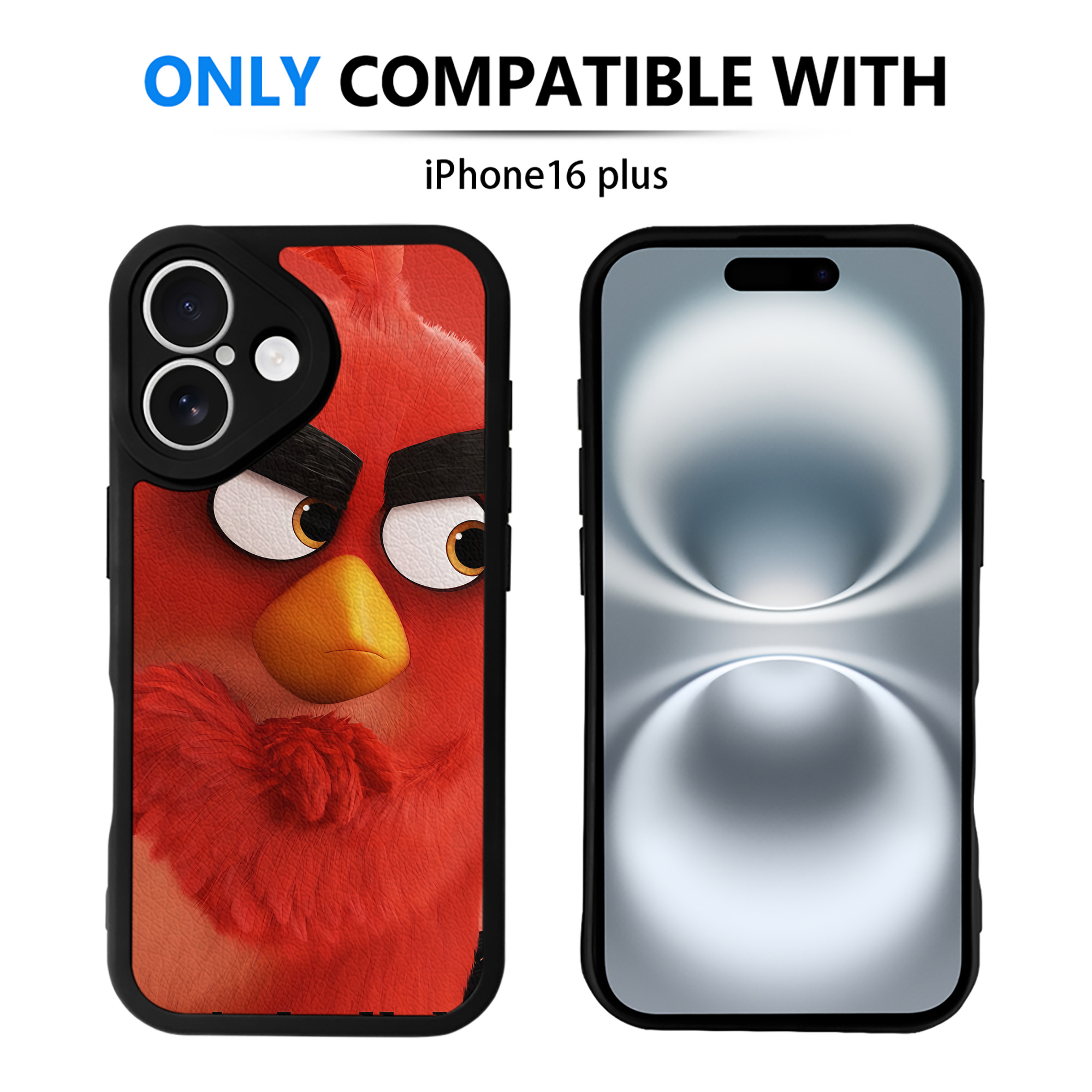 （画像用） Angry Birds アングリーバード 【iPhone 16シリーズ対応】シリコンスマホケース（レザー調） 材質：シリコン